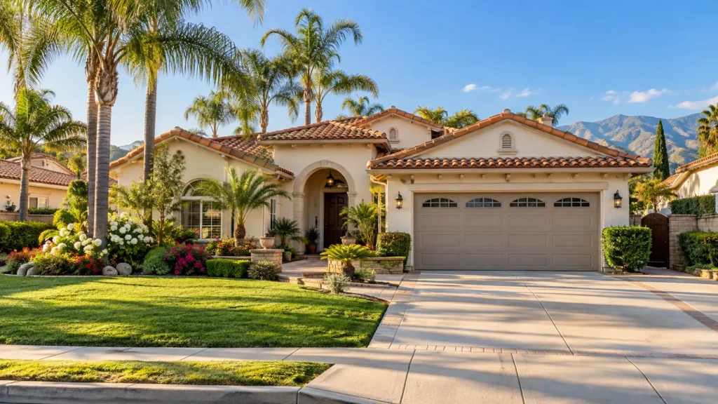 Sunlit Spanish-Style Home with Lush Landscaping